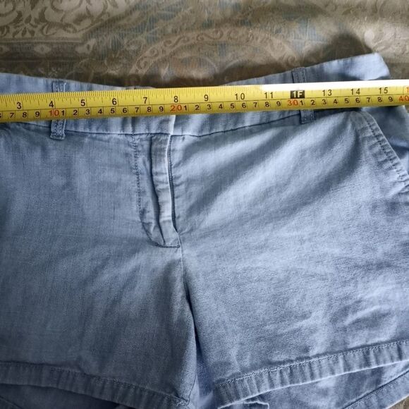 Ladies J CREW Light Blue Cotton Flat Front City Sh - Picture 4 of 5